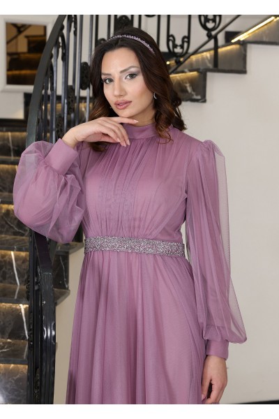 Alya Tesettür Abiye - Lavanta
